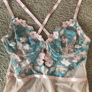 Floral one piece tank top